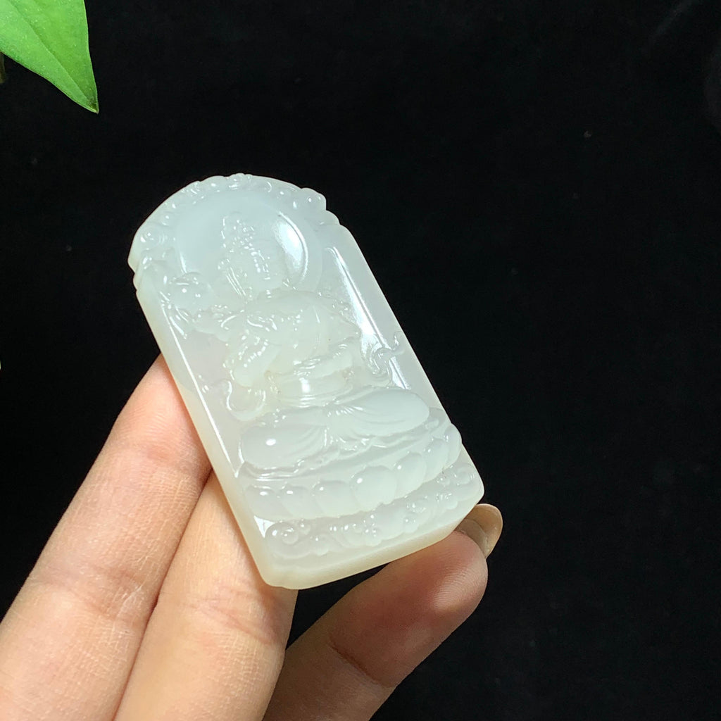 和田白玉高冰底观音挂件（52.2g）