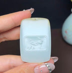 新疆和田玉且末料羊脂玉生肖马马到成功（39.4g）