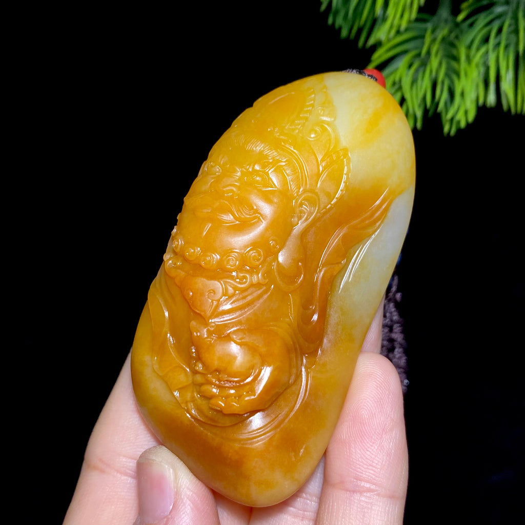 和田玉籽料武财神（111.4g）