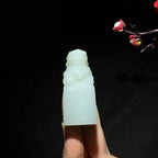 和田山料白玉狮子印章（84.7g）