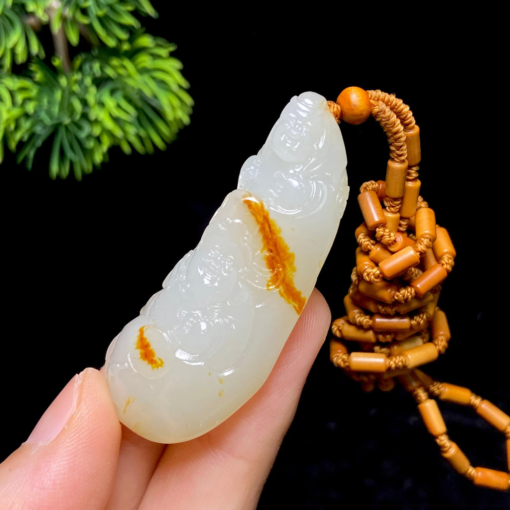 和田玉籽料双财神（29.2g）