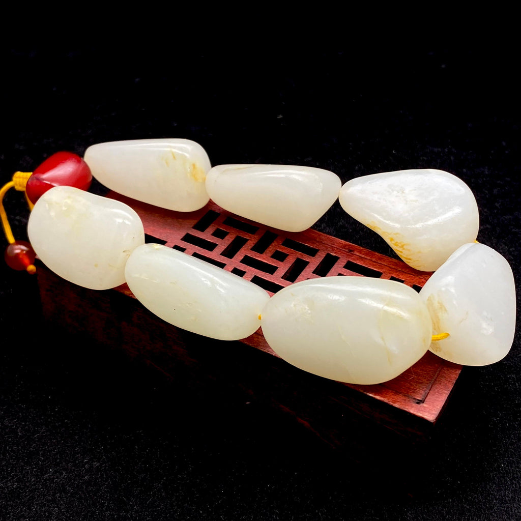 和田玉洒金皮【精品手串】（119.3g）