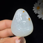 和田玉籽料羊脂白玉观音（39.7g）