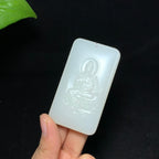 高品质和田山料羊脂白玉观音挂件（72.0g）