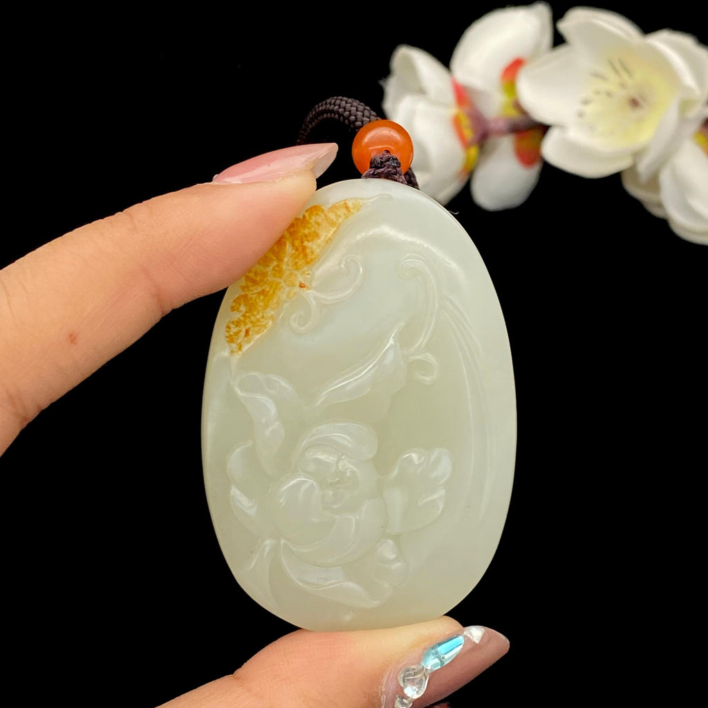 和田玉籽料【花开富贵】（53.5g）