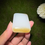 和田玉糖白平安无事牌（52.2g）