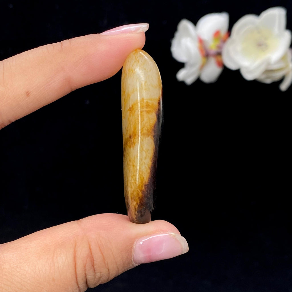 和田玉聚黑皮籽料挂件（21.7g）