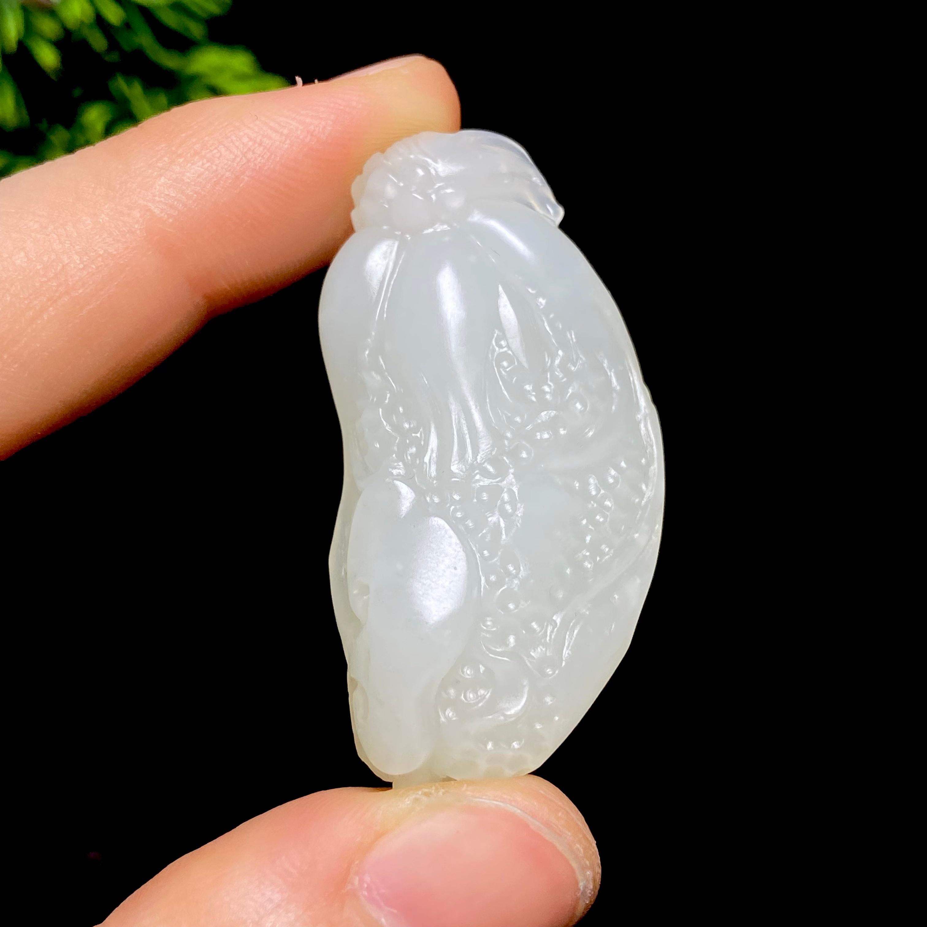 和田玉籽料白菜挂件（16.7g）