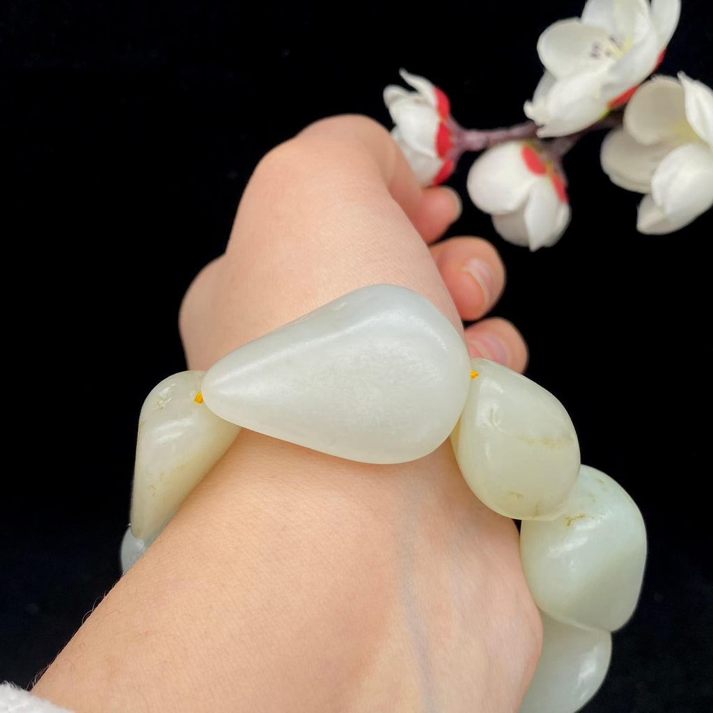 和田玉白玉【精品手串】（103.2g）
