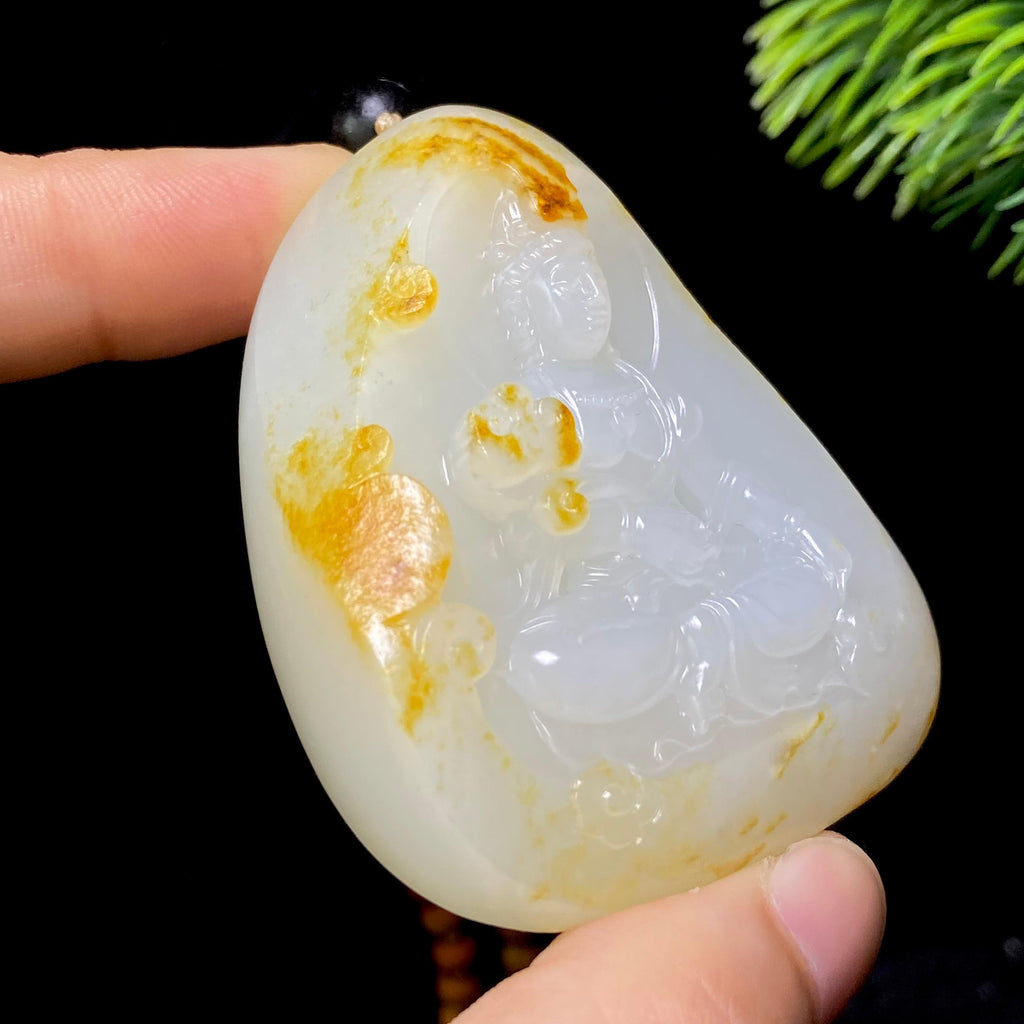和田玉籽料观音（93.9g）