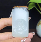和田玉籽料羊脂玉佛公挂件（46.2g）