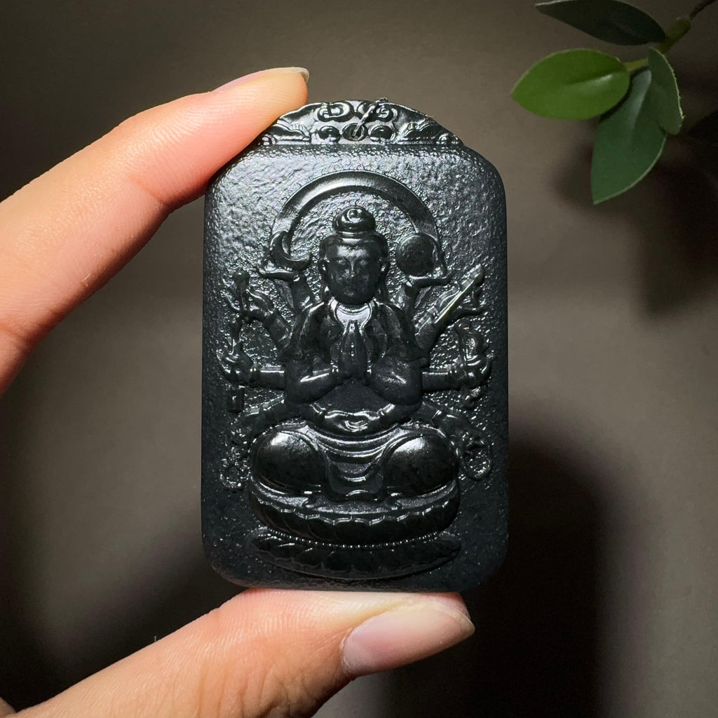 【超值推荐】和田玉黑青属鼠守护神（49.8g）