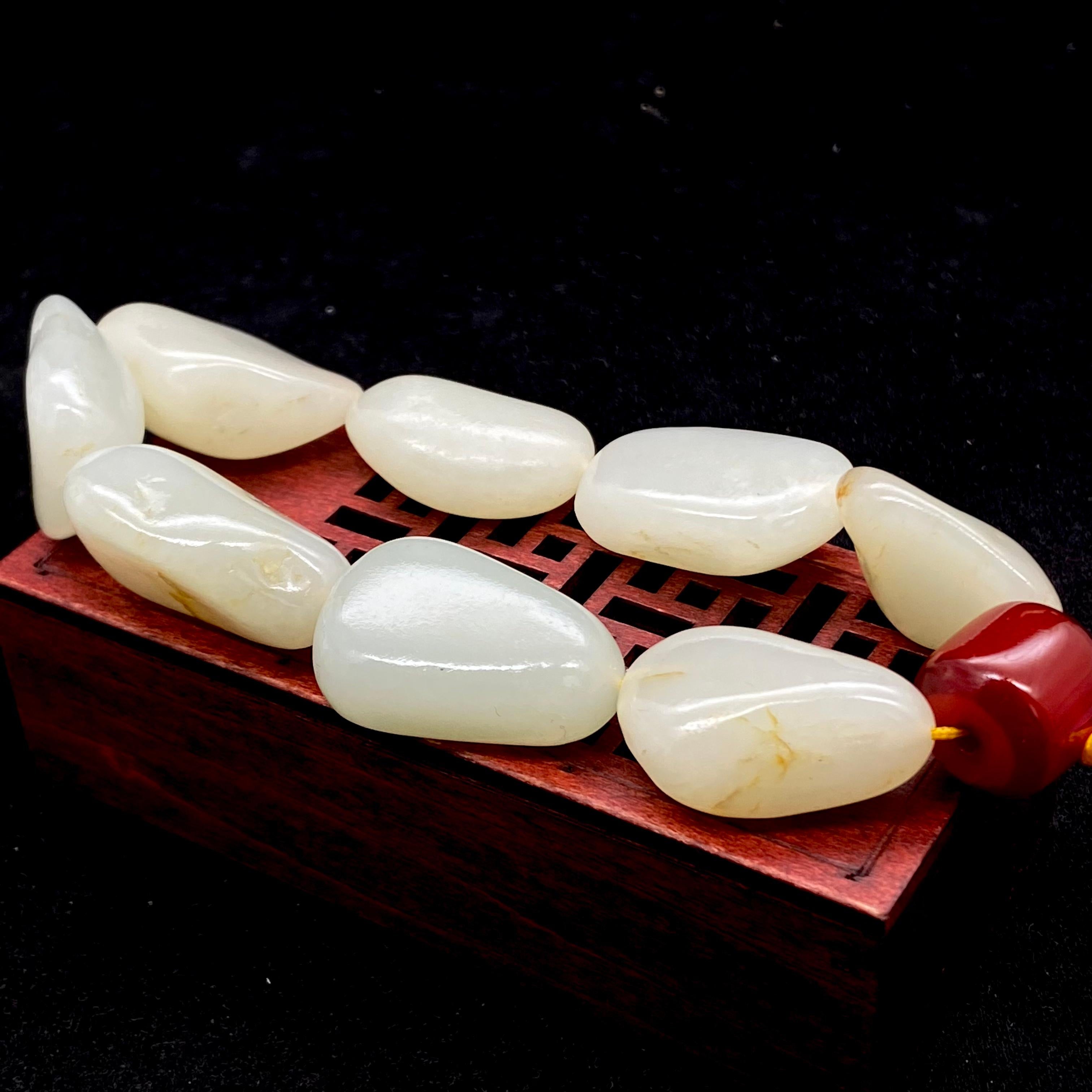 和田玉白玉【精品手串】（88.5g）