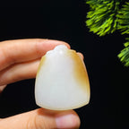 和田玉糖白玉无事牌90880449（34.6g）