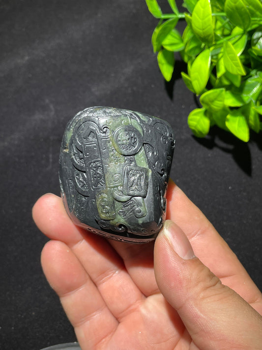 和田玉籽料青花锦灰堆（127.2g）