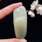 和田玉青白玉墨青花籽料（127.3g）
