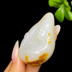 和田玉籽料文殊菩萨HZ2606073063（38.2g）