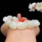 和田玉白玉籽料【精品手串】（51.4g）