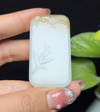 新疆和田玉且末糖白羊脂玉事业高升（30.6g）