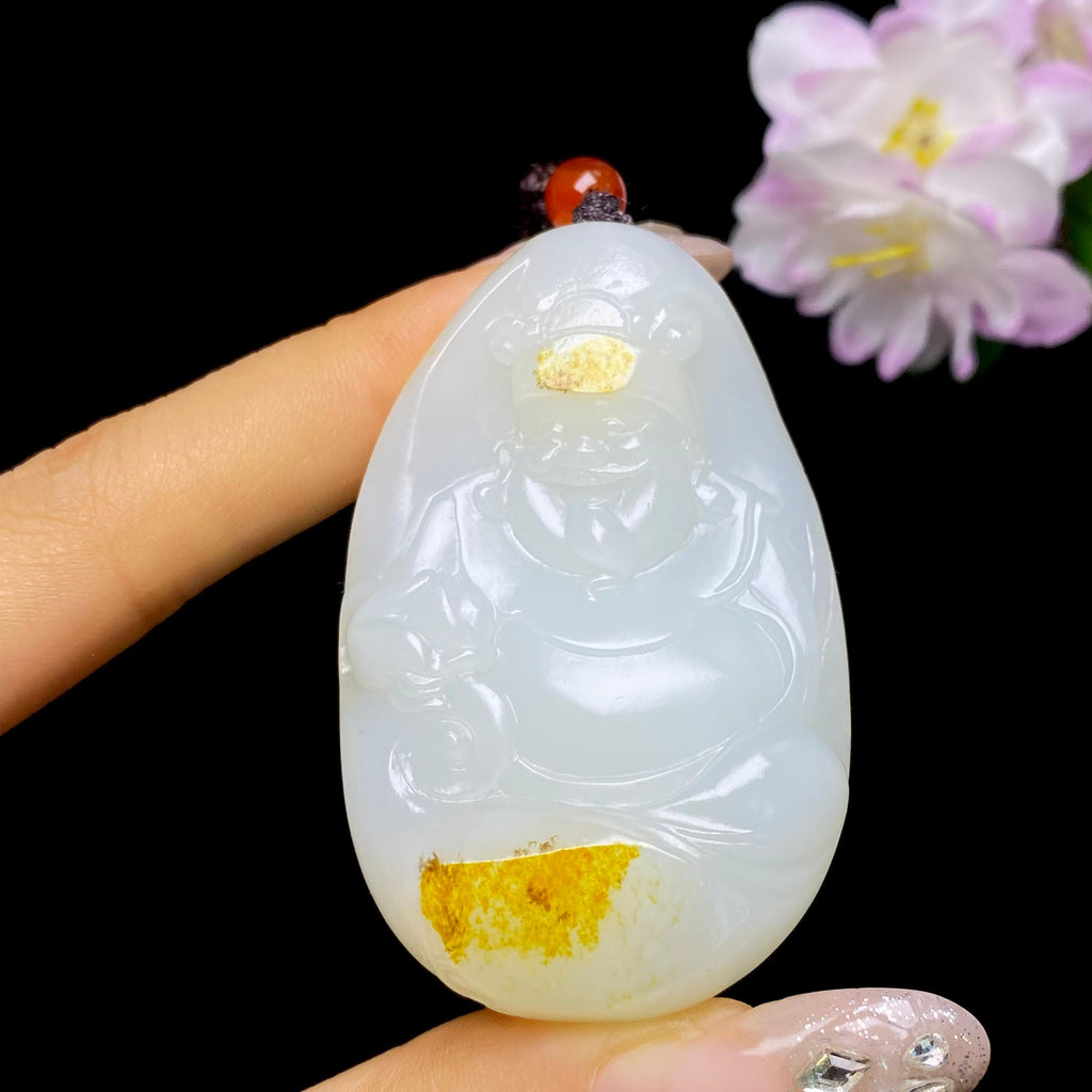 和田玉籽料财神（55.1g）