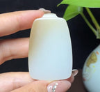 新疆和田玉且末糖羊脂玉平安无事牌（28.7g）