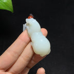高品质新疆且末糖白玉生肖马挂件（36.2g）