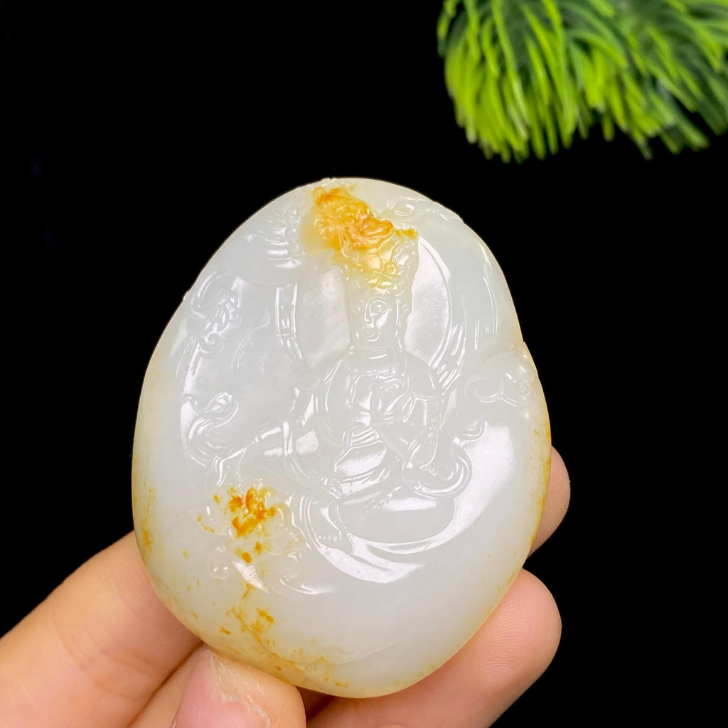 和田玉籽料观音（49.4g）