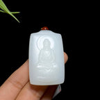 和田羊脂白玉观音牌（40.5g）