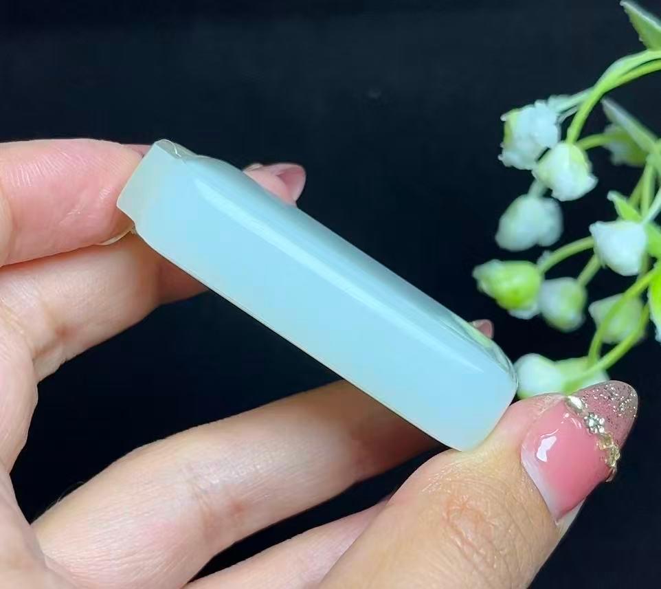 和田玉糖白平安无事牌（55.5g）