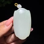 和田玉籽料满皮无事牌（58.5g）