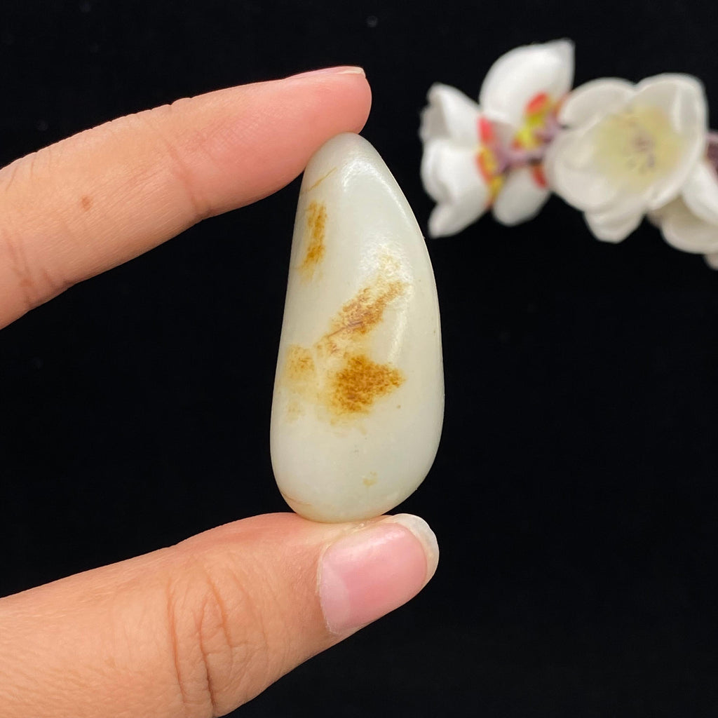 和田玉秋梨皮青花籽料大挂件（51g）