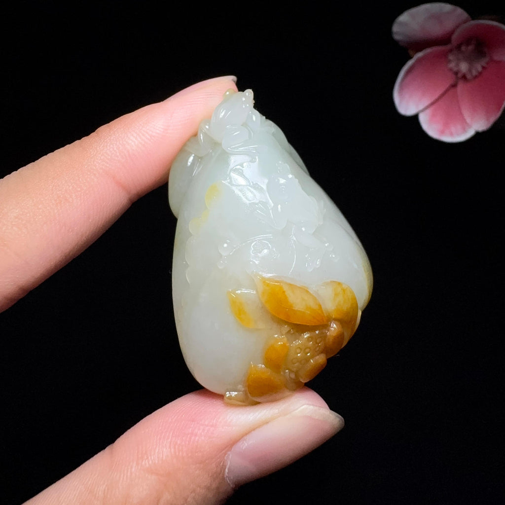和田玉籽料呱呱来财（33.9g）