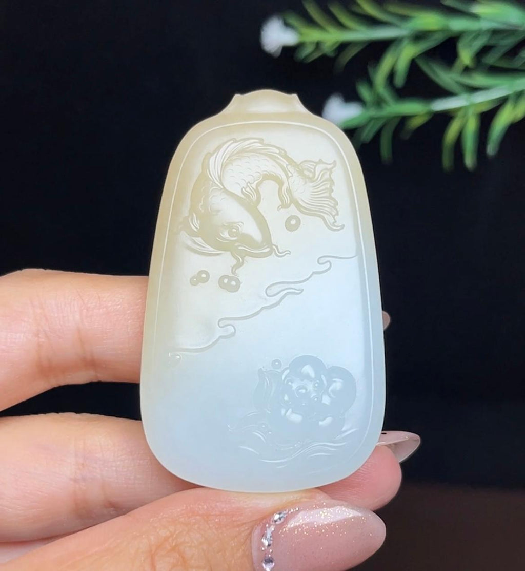 和田玉糖白料年年有余（46.7g）