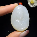 和田玉籽料观音挂件（43.2g）