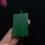 精品和田碧玉粉青无事牌（35.0g）