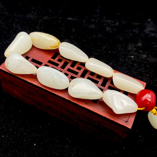 和田玉白玉【精品手串】（51.3g）