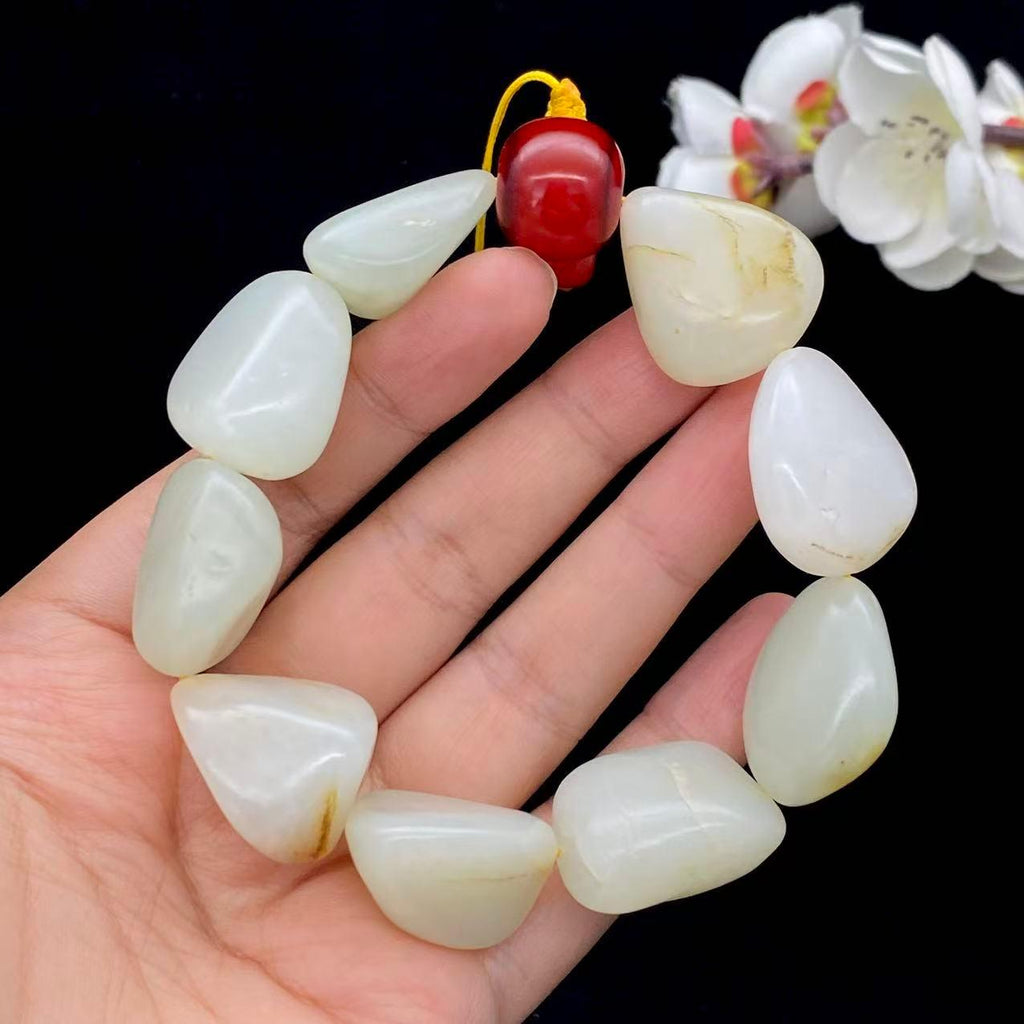 和田玉黄皮籽料【精品手串】（98.1g）