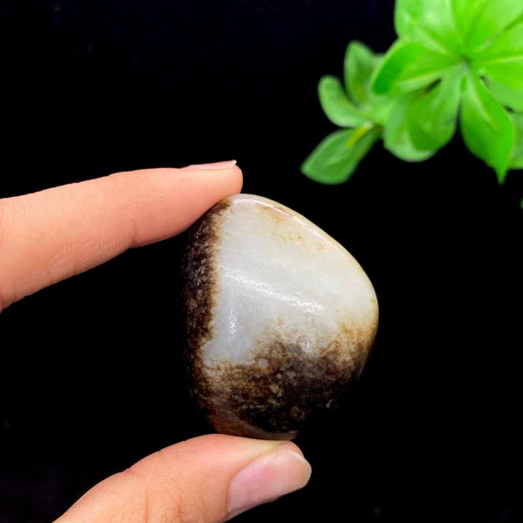 和田玉秋梨黑皮籽料大挂件（57.5g）