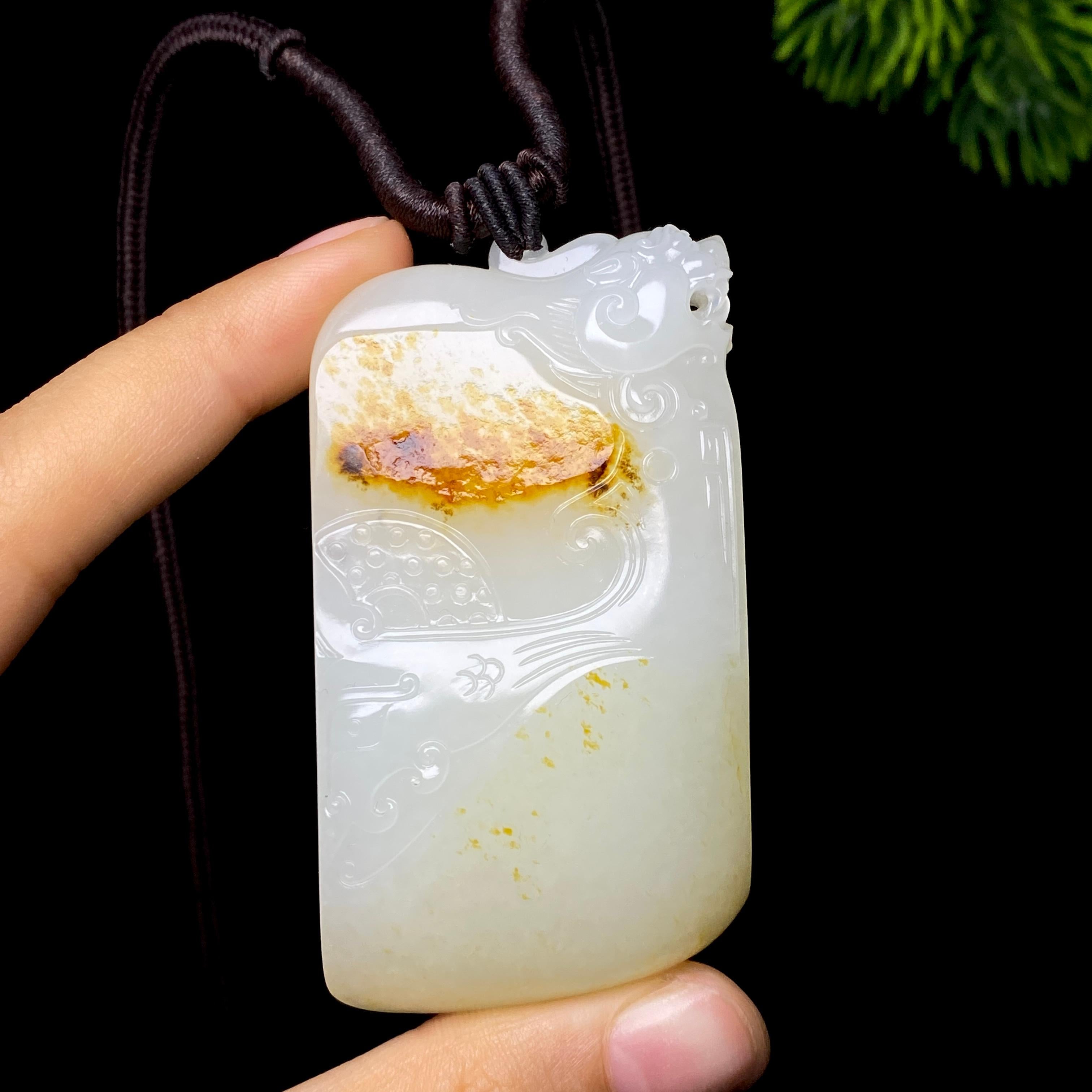 和田玉籽料貔貅无事牌（76.1g）