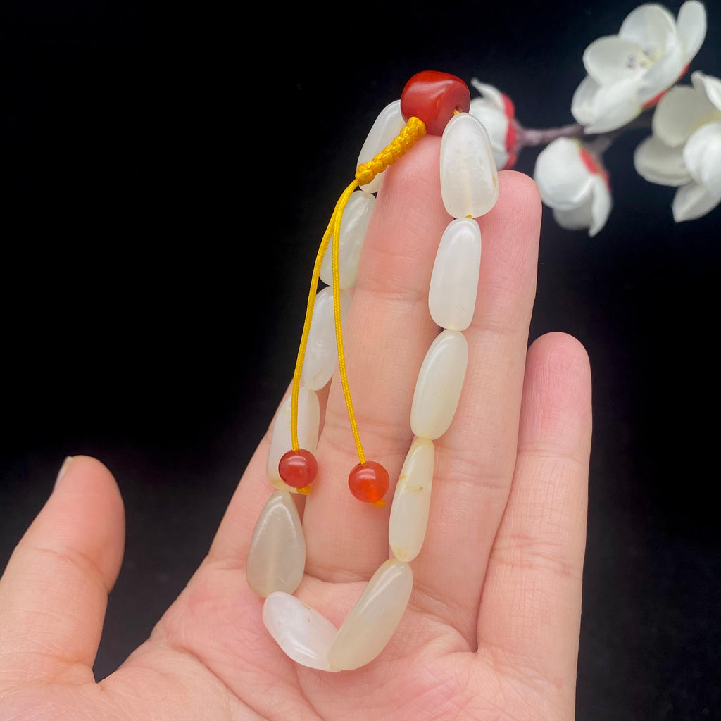 和田玉黄皮籽料【精品手串】（18.3g）