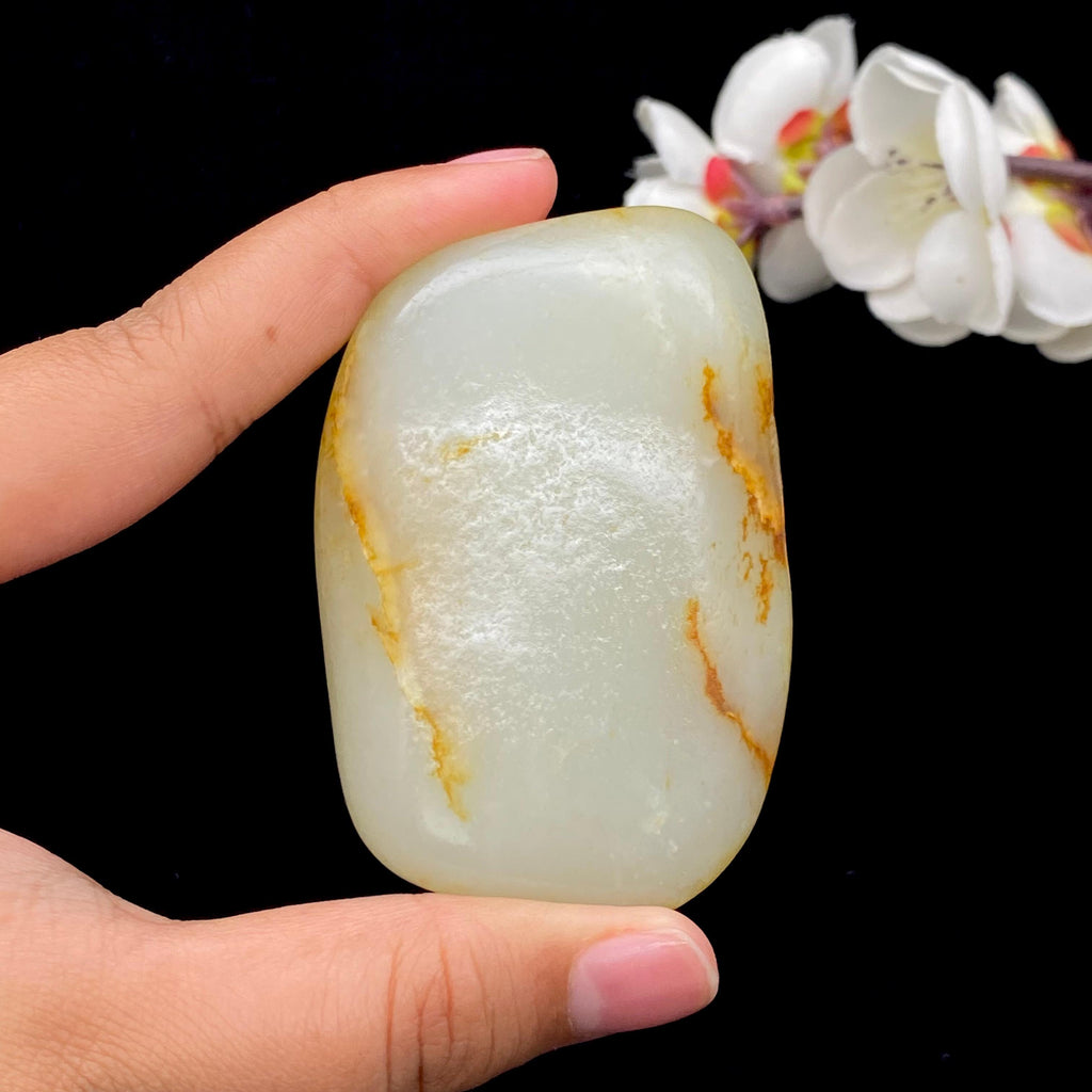 和田玉洒金皮籽料手把件（113.3g）