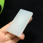 和田山料高冰底白玉无事牌挂件（59.4g）
