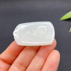 和田玉羊脂白玉生肖鼠玉牌（15.43g）