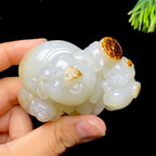和田玉籽料貔貅把件