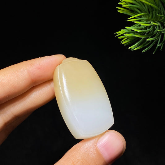 和田玉糖白无事牌（25.9g）
