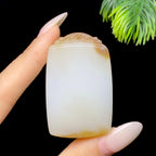 和田玉白玉糖白无事牌（42.3g）