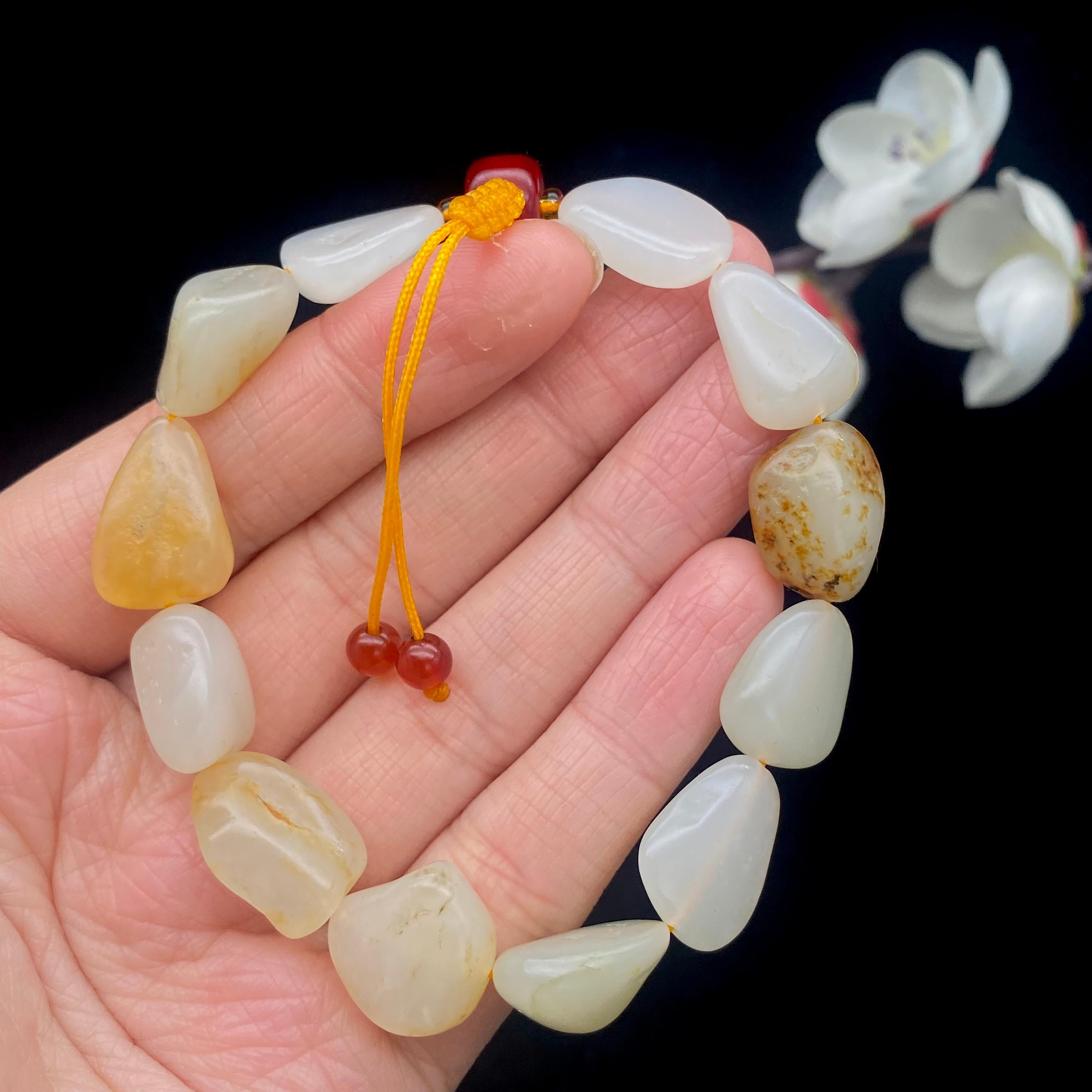 【超值推荐】和田玉洒金皮籽料【精品手串】（25.4g）