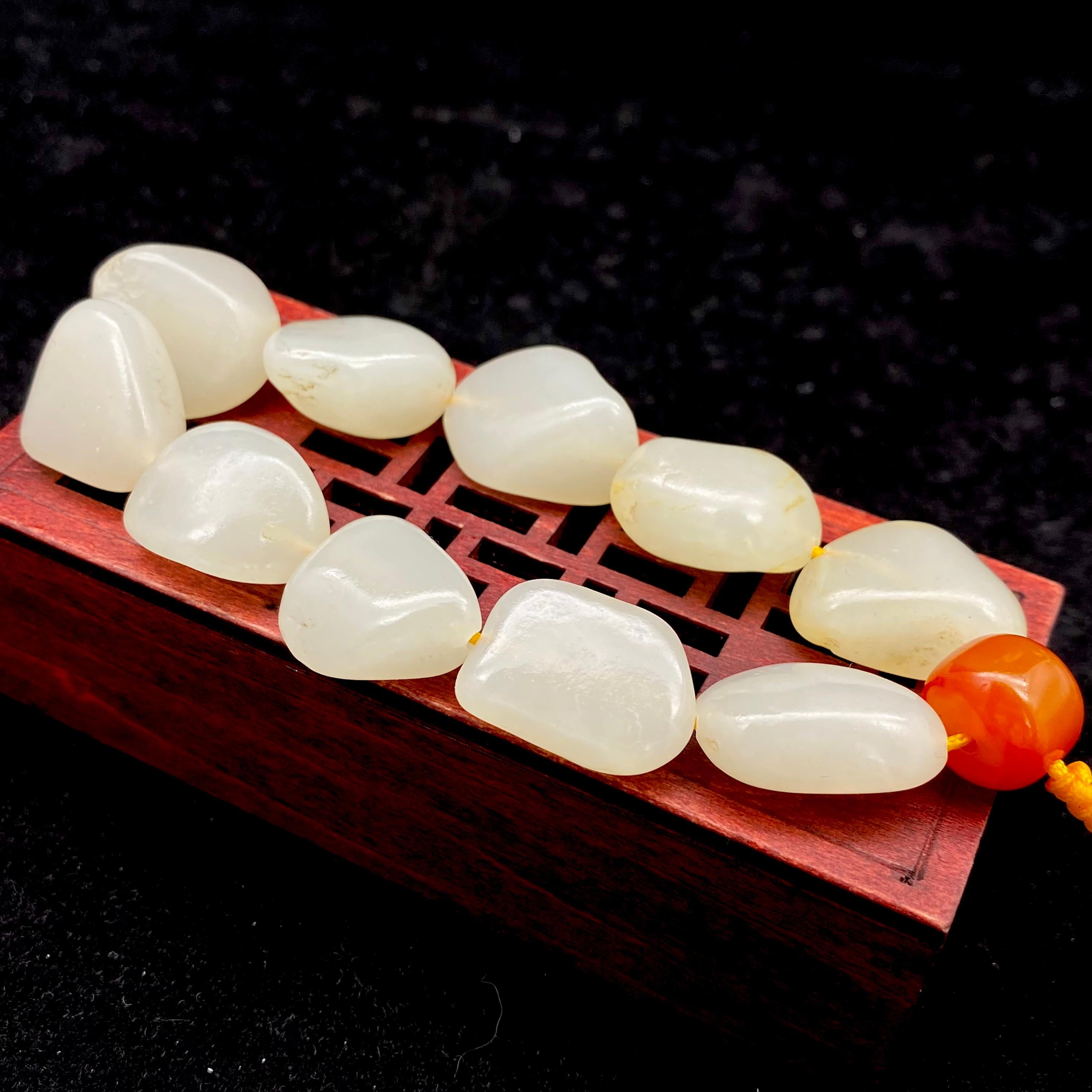 和田玉白玉【精品手串】（43.4g）