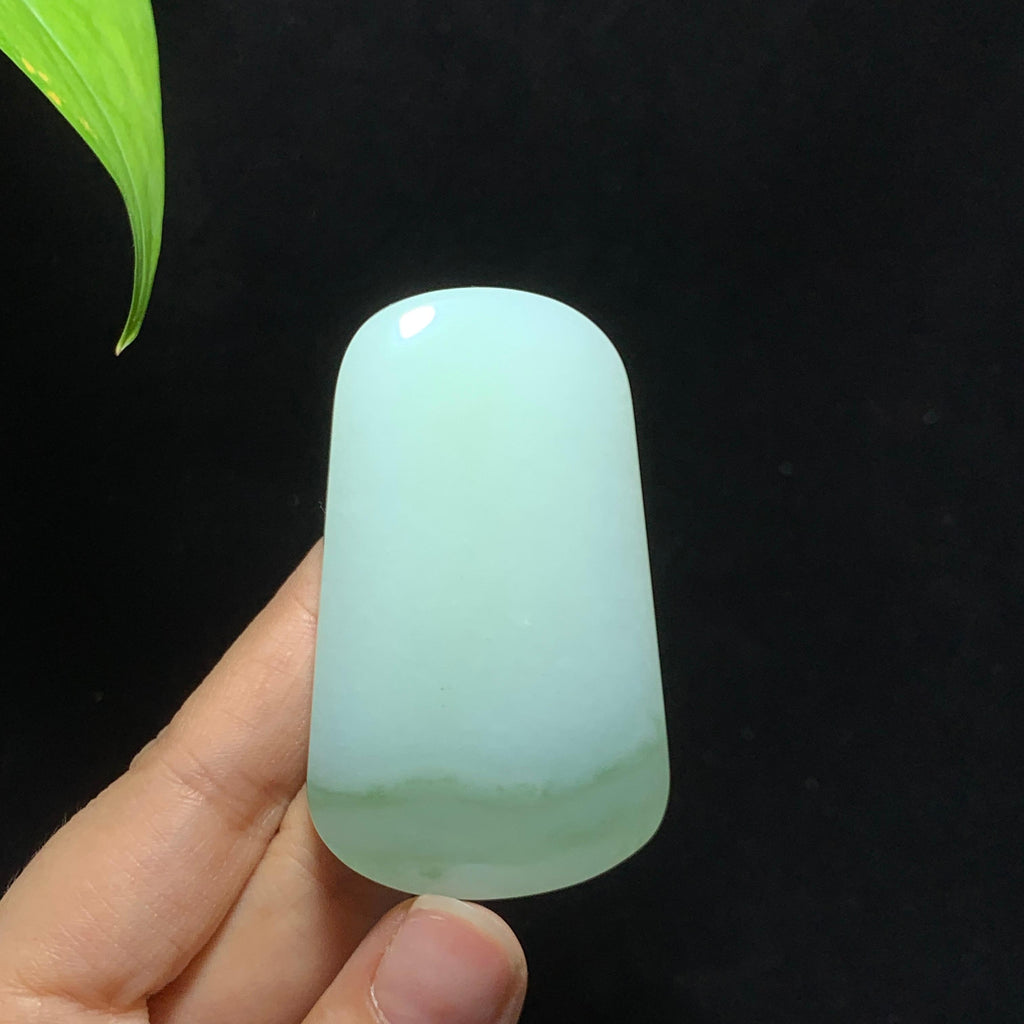 和田山料白玉带翠无事牌挂件（80.8g）