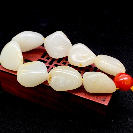 和田玉黄皮【精品手串】（106.2g）